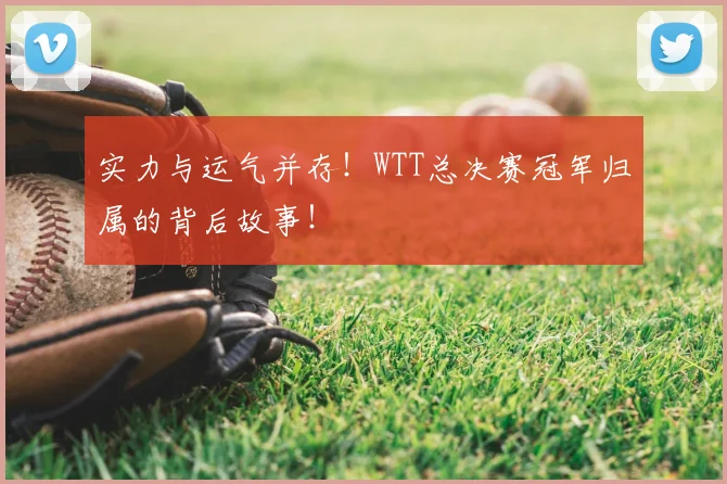 实力与运气并存！WTT总决赛冠军归属的背后故事！
